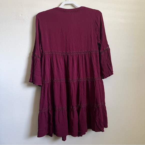 Knox Rose Women's Long Sleeve Button Front Dress M - Picture 6 of 10